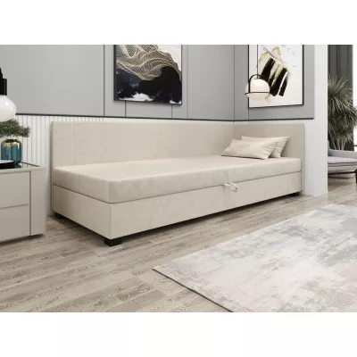 Čalúnená jednolôžková posteľ 80x195 ARIADNA PLUS 1 - ecru