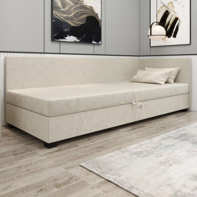 Čalúnená jednolôžková posteľ 90x195 ARIADNA PLUS 1 - ecru