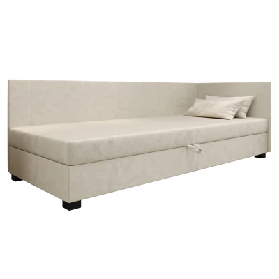 Čalúnená jednolôžková posteľ 100x195 ARIADNA PLUS 1 - ecru