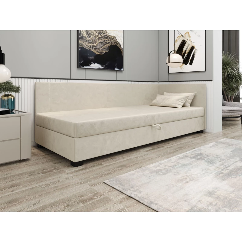 Čalúnená jednolôžková posteľ 110x195 ARIADNA PLUS 1 - ecru