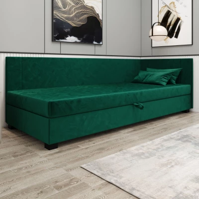 Čalúnená jednolôžková posteľ 100x195 ARIADNA PLUS 1 - zelená