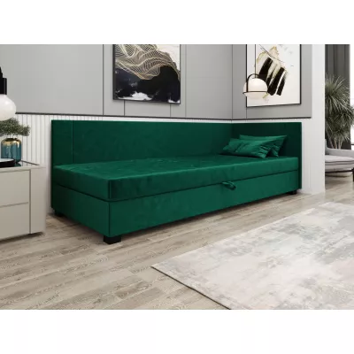 Čalúnená jednolôžková posteľ 100x195 ARIADNA PLUS 1 - zelená