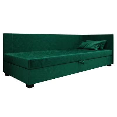 Čalúnená jednolôžková posteľ 120x195 ARIADNA PLUS 1 - zelená