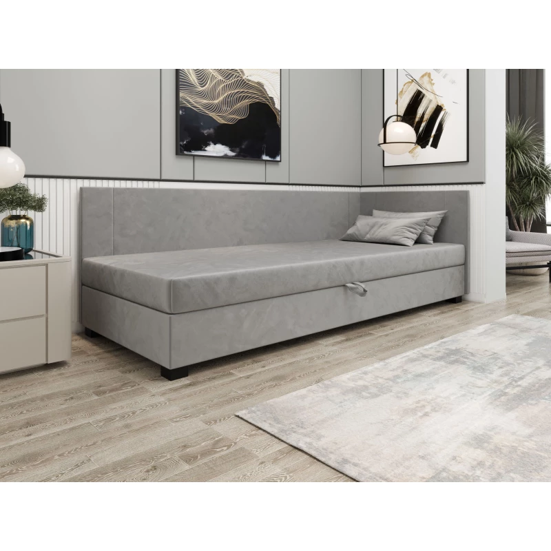 Čalúnená jednolôžková posteľ 120x195 ARIADNA PLUS 1 - svetlo šedá