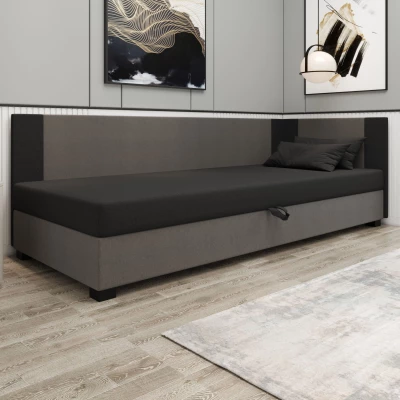 Čalúnená jednolôžková posteľ 80x195 ARIADNA PLUS 2 - šedá / svetlo šedá