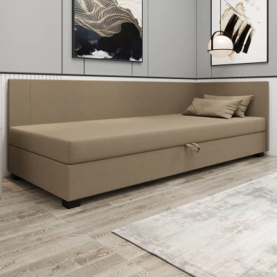 Čalúnená jednolôžková posteľ 100x195 ARIADNA PLUS 2 - hnedá