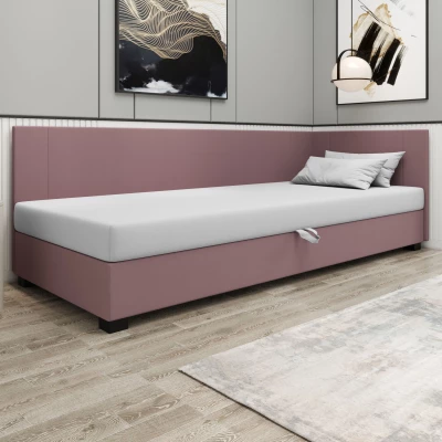 Čalúnená jednolôžková posteľ 90x195 ARIADNA PLUS 2 - ružová / biela