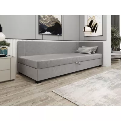 Čalúnená jednolôžková posteľ 100x195 ARIADNA PLUS 2 - svetlo šedá