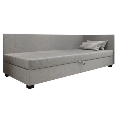 Čalúnená jednolôžková posteľ 110x195 ARIADNA PLUS 2 - svetlo šedá