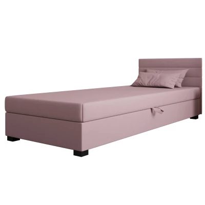 Čalúnená posteľ 110x195 KASANDRA 1 s úložným priestorom - ružová