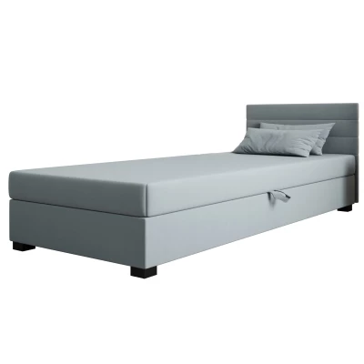 Čalúnená posteľ 80x195 KASANDRA 1 s úložným priestorom - modrošedá