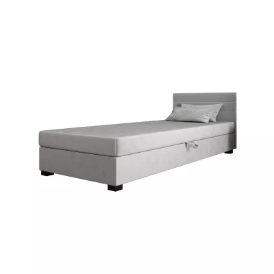 Čalúnená posteľ 80x195 KASANDRA 1 s úložným priestorom - svetlo šedá