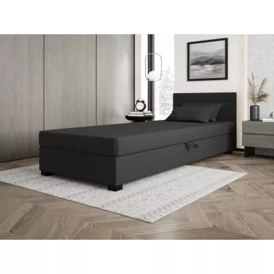 Čalúnená posteľ 90x195 KASANDRA 2 s úložným priestorom - šedá