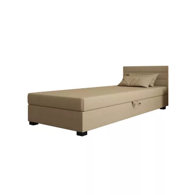 Čalúnená posteľ 80x195 KASANDRA 2 s úložným priestorom - hnedá