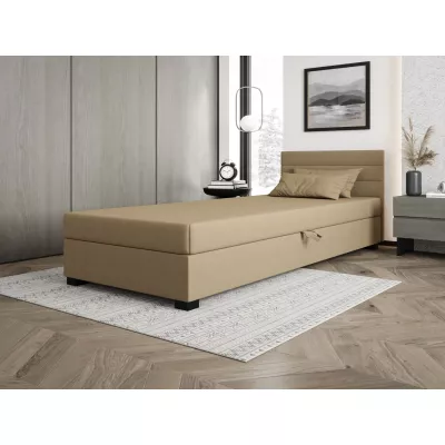 Čalúnená posteľ 80x195 KASANDRA 2 s úložným priestorom - hnedá