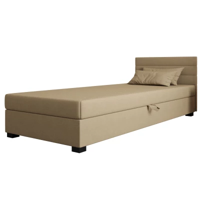 Čalúnená posteľ 90x195 KASANDRA 2 s úložným priestorom - hnedá