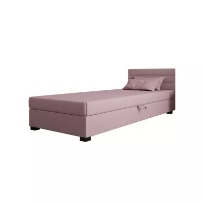 Čalúnená posteľ 100x195 KASANDRA 2 s úložným priestorom - ružová