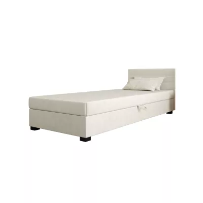 Čalúnená posteľ 80x195 KASANDRA 2 s úložným priestorom - ecru