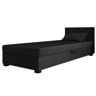 Čalúnená posteľ 110x195 KASANDRA 2 s úložným priestorom - grafitová