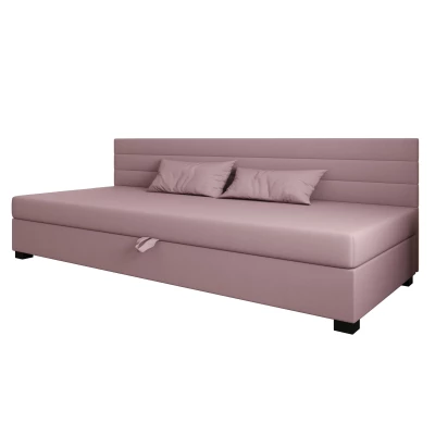 Čalúnená posteľ 90x195 KASANDRA BIZ 1 s úložným priestorom - ružová