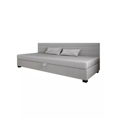 Čalúnená posteľ 90x195 KASANDRA BIZ 1 s úložným priestorom - svetlo šedá