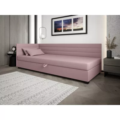 Čalúnená posteľ 80x195 KASANDRA PLUS 1 s úložným priestorom - ružová