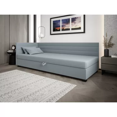 Čalúnená posteľ 80x195 KASANDRA PLUS 1 s úložným priestorom - modrošedá