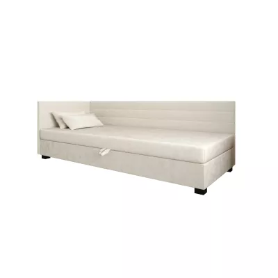 Čalúnená posteľ 100x195 KASANDRA PLUS 1 s úložným priestorom - ecru