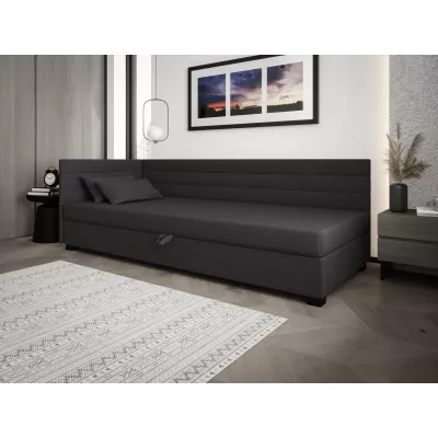 Čalúnená posteľ 80x195 KASANDRA PLUS 2 s úložným priestorom - šedá