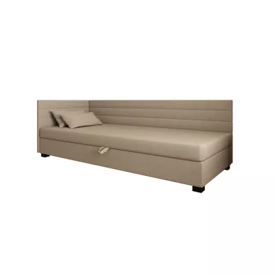 Čalúnená posteľ 100x195 KASANDRA PLUS 2 s úložným priestorom - hnedá