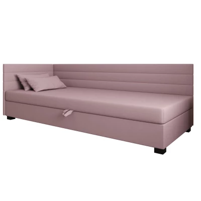 Čalúnená posteľ 80x195 KASANDRA PLUS 2 s úložným priestorom - ružová