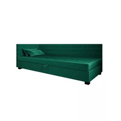 Čalúnená posteľ 80x195 KASANDRA PLUS 2 s úložným priestorom - zelená