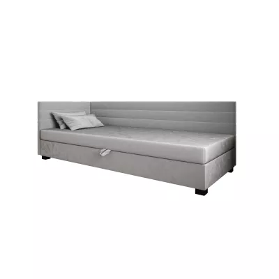 Čalúnená posteľ 80x195 KASANDRA PLUS 2 s úložným priestorom - svetlo šedá