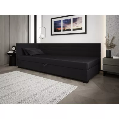 Čalúnená posteľ 100x195 KASANDRA PLUS 2 s úložným priestorom - grafitová