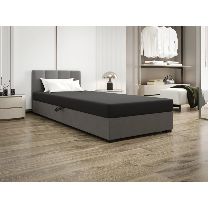 Jednolôžková posteľ 110x195 MANKA 1 - šedá / svetlo šedá