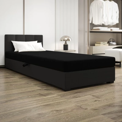 Jednolôžková posteľ 80x195 MANKA 1 - čierna / šedá