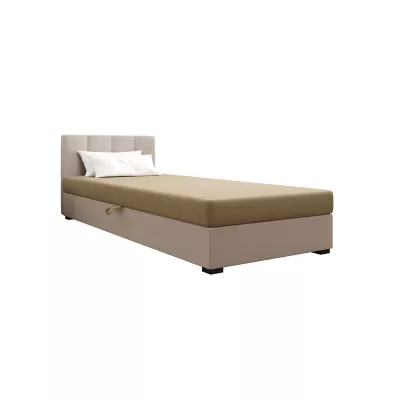 Jednolôžková posteľ 100x195 MANKA 1 - hnedá / ecru