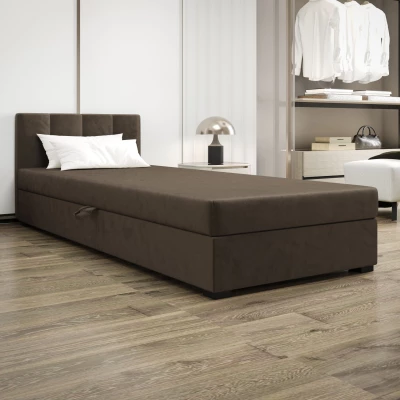 Jednolôžková posteľ 100x195 MANKA 1 - tmavo hnedá