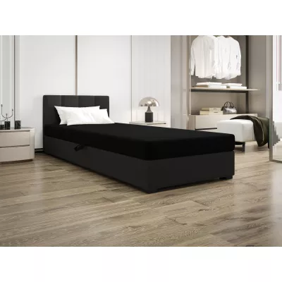 Jednolôžková posteľ 90x195 MANKA 2 - čierna / šedá