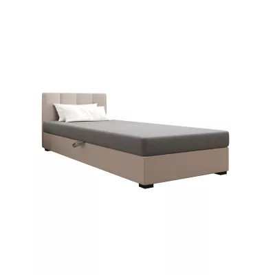 Jednolôžková posteľ 100x195 MANKA 2 - svetlo šedá / ecru