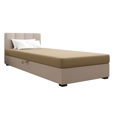 Jednolôžková posteľ 80x195 MANKA 2 - hnedá / ecru