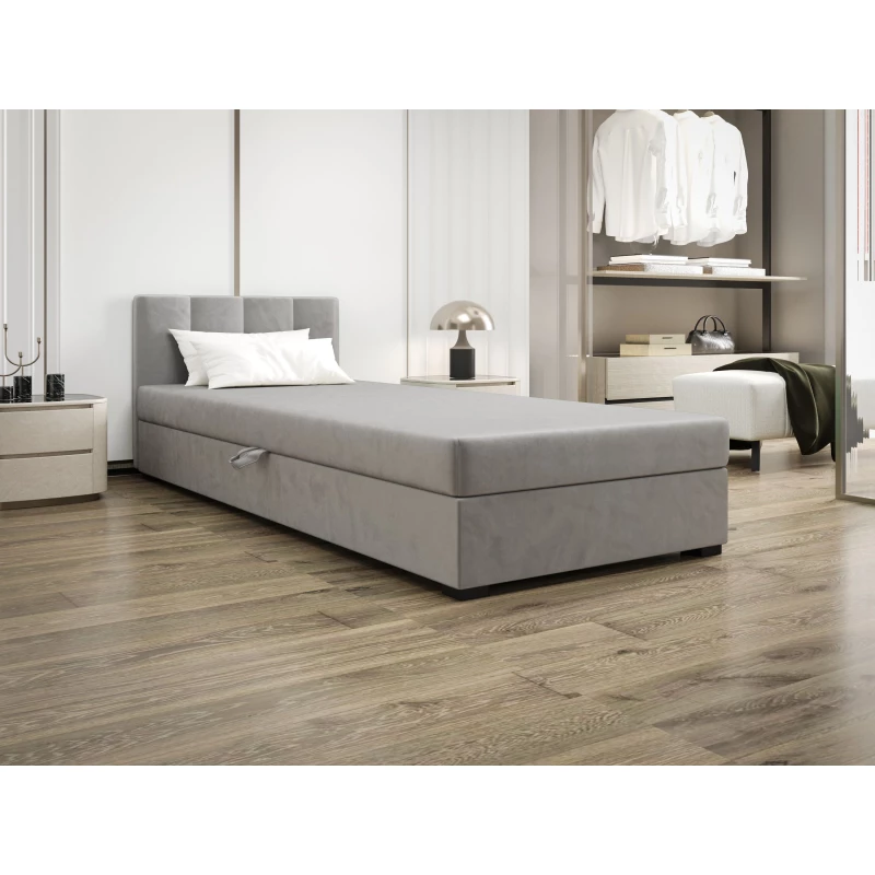 Jednolôžková posteľ 110x195 MANKA 2 - svetlo šedá