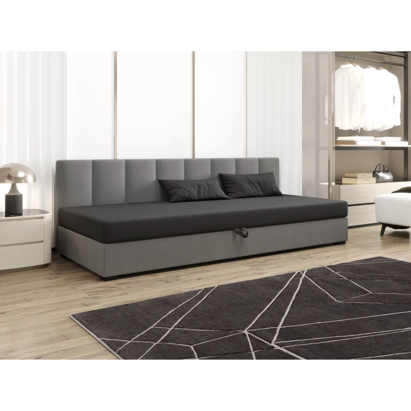 Jednolôžková posteľ 80x195 MANKA BIZ 1 - šedá / svetlo šedá