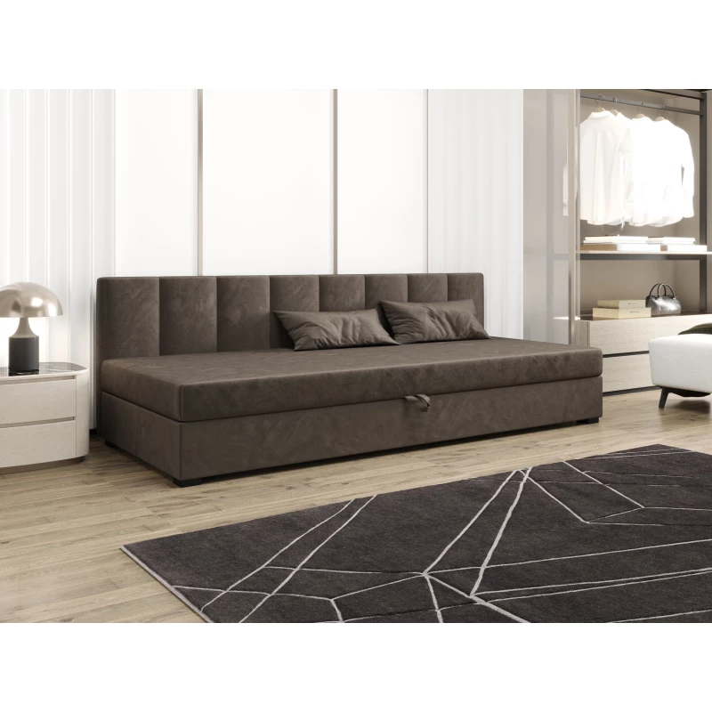 Jednolôžková posteľ 80x195 MANKA BIZ 1 - tmavo hnedá