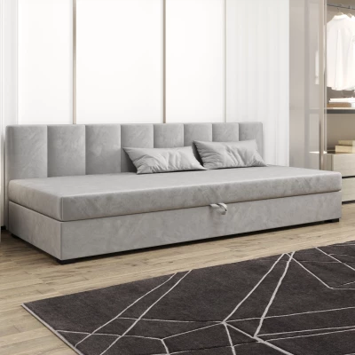 Jednolôžková posteľ 110x195 MANKA BIZ 1 - svetlo šedá