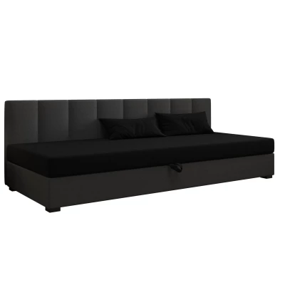 Jednolôžková posteľ 90x195 MANKA BIZ 2 - čierna / šedá