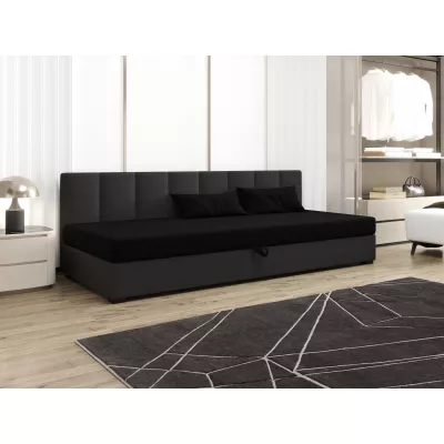 Jednolôžková posteľ 90x195 MANKA BIZ 2 - čierna / šedá
