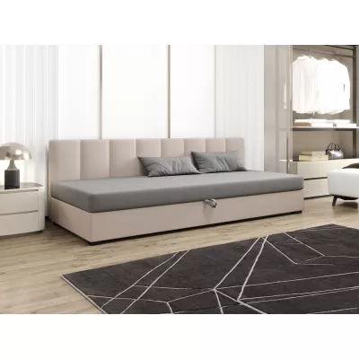Jednolôžková posteľ 80x195 MANKA BIZ 2 - svetlo šedá / ecru