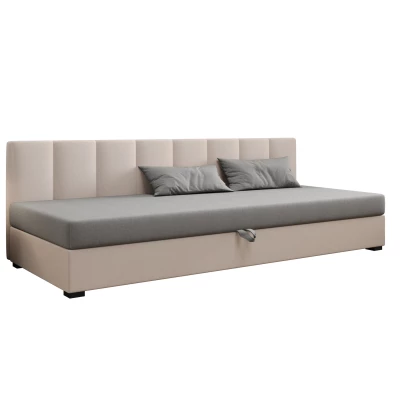 Jednolôžková posteľ 120x195 MANKA BIZ 2 - svetlo šedá / ecru