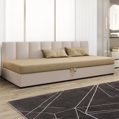Jednolôžková posteľ 80x195 MANKA BIZ 2 - hnedá / ecru